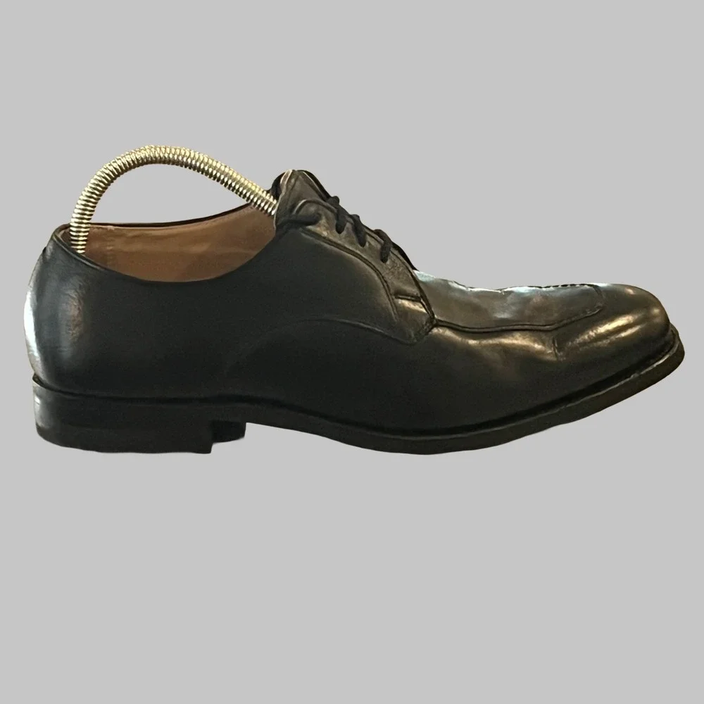 Alden 757 Shoes Mens 10.5 Black Apron Toe Bluchers Foot Balance Heel